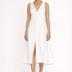 Reformation Sebastian Linen Midi Dress NWT